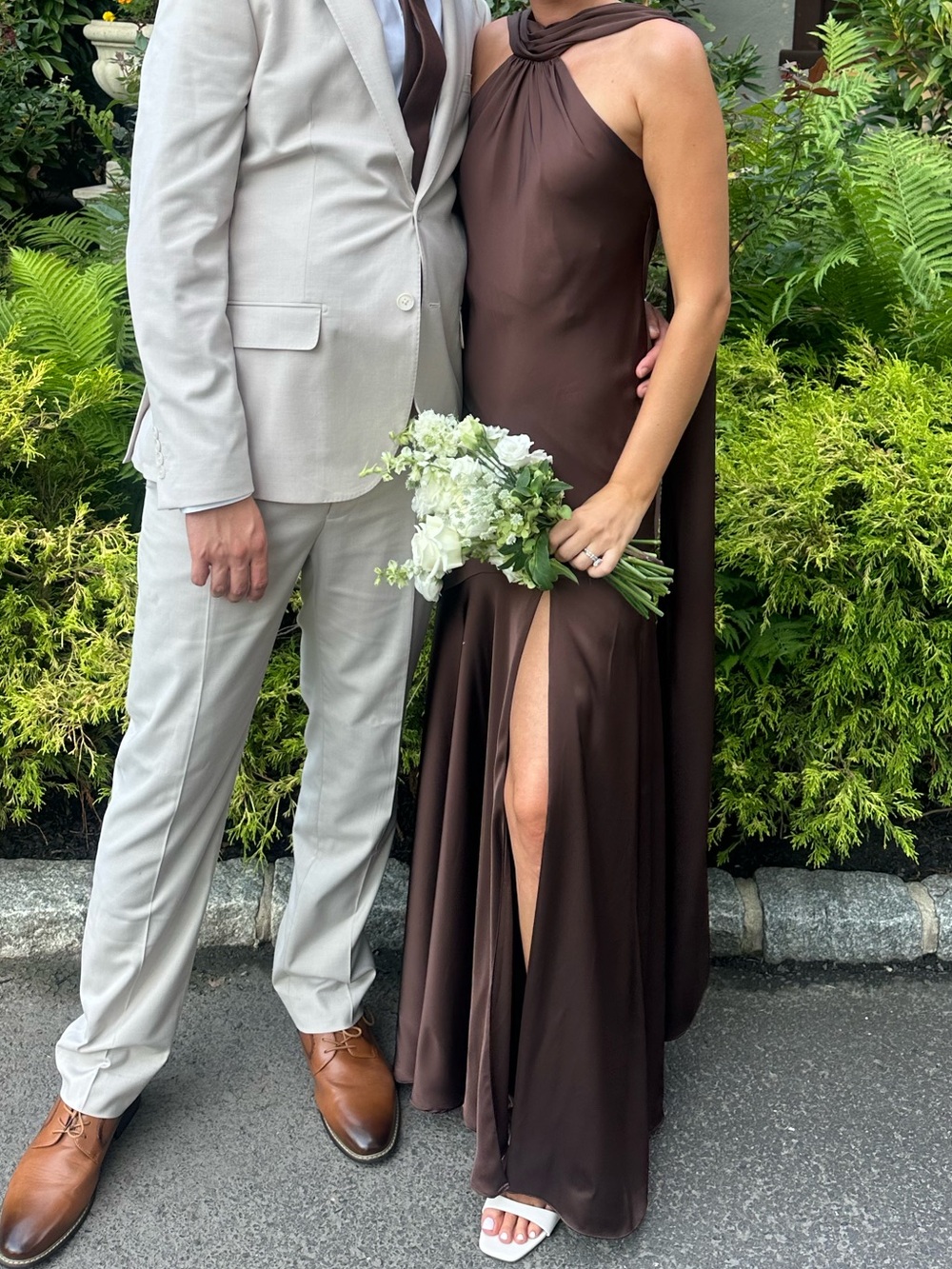 Birdy Grey Matte Satin Eileen dress in Espresso